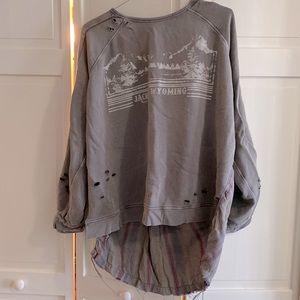 FREE PEOPLE oversized rustic sweatshirt